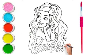 Dress Up Barbie and Barbie Characters Coloring with Sticker Book | painting and drawing for kids |