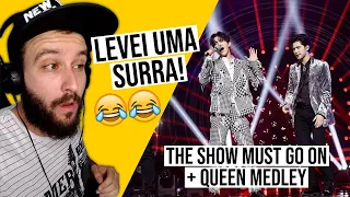 REAÇÃO: Dimash Kudaibergen - The Show Must Go On. 大馬士革 - 展示必須去 Димаш Кудайберген - уникальный голос