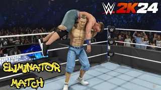 WWE 2K24 - Seth Rollins vs The Rock vs Hulk Hogan vs John Cena | 4 Superstar Eliminator Match