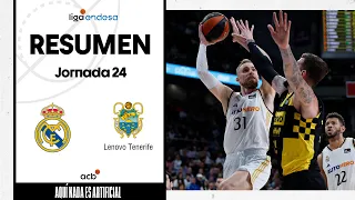 Real Madrid - Lenovo Tenerife (80-78) RESUMEN | Liga Endesa 2023-24