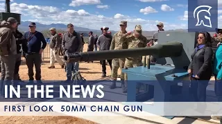 First public firing of 50mm XM913 chain gun