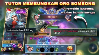 Akibat sombong ngatain Zilong tiktok cuma segitu doang, Langsung di balas maniac🔥| MLBB