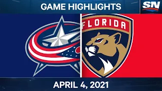 NHL Game Highlights | Blue Jackets vs. Panthers – Apr. 4, 2021