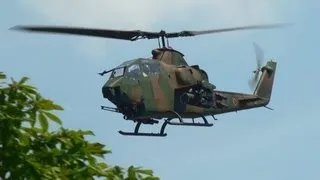 [Helicopter HUEY & COBRA] 陸上自衛隊「UH-1J・AH-1S」ヘリコプター機動飛行 2012.8.26