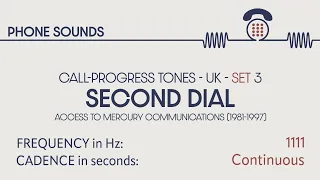 Second dial tone (UK, historical). Call-progress tones. Phone sounds. Sound effects. SFX