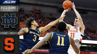 Notre Dame vs. Syracuse Full Game | 2019-20 ACC Men's Basketball