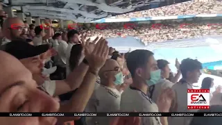 EL BERNABEU HOMENAJEÓ A RONALDO AL MINUTO 7 DEL PARTIDO, NO DEJARON DE COREAR SU NOMBRE, por su hijo