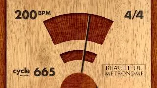 200 BPM 4/4 Wood Metronome HD