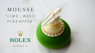 LIME / BASIL🍃 & PINEAPPLE 🍍 MOUSSE inspired by ROLEX | Denise Castagno |