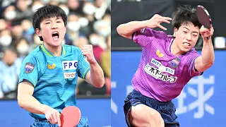 2024年全日本卓球｜男子シングルス準決勝｜張本智和 対 篠塚大登