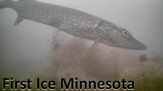 First Ice! Underwater Camera! Ice Fishing Minnesota