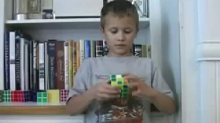 9 year old solves Rubik's Cube 59 Seconds  (Justin Gittemeier)