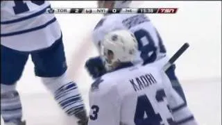 Kadri Goal - Leafs 2 vs Islanders 0 - Dec 23rd 2011 (HD)