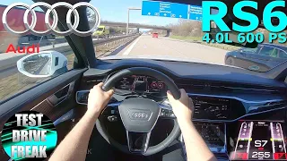 2021 Audi RS6 Avant 600 PS TOP SPEED AUTOBAHN DRIVE POV