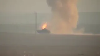 Battle Tank Absolutely Devastated By Free Syrian Army TOW Missile In Syria