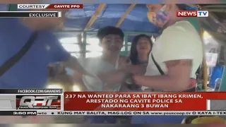 QRT: 237 na wanted para sa iba't ibang krimen, arestado ng Cavite police sa nakaraang 3 buwan