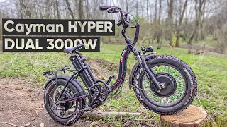 ТОПОВЫЙ складной ЭЛЕКТРО ФЭТБАЙК НА 3000W | Обзор электро фэтбайка Cayman HYPER DUAL 3000W