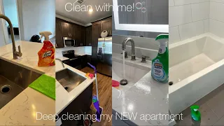 CLEAN WITH ME | DEEP CLEANING MY NEW APARTMENT | *cleaning motivation* | AVA GALORE