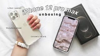 iPhone 12 Pro Max Unboxing + organize apps with me & what's on my Iphone✨ (128GB gold + accessories)