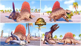 Dimetrodon All Perfect Animations & Interactions 🦖 Jurassic World Evolution 2 Dominion DLC Pack