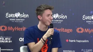 Eurovision 2019 - Belgium - Eliot - Press conference after first rehearsal