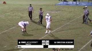 2020 IMG Academy Football (Varsity) vs. AA Christian Academy