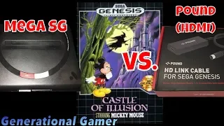 Analogue Mega SG vs Pound HDMI (Castle of Illusion) For Sega Genesis/Mega Drive