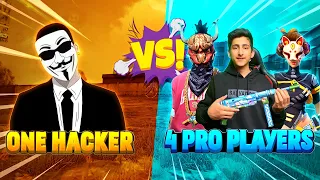 1 Hacker Vs 3 Pro Player Free Fire Biggest Hacker |  Who will Win? A_s Gaming - Garena Free Fire