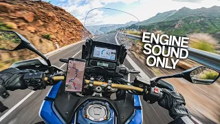 the stock HONDA AFRICA TWIN exhaust sounds AMAZING! [RAW Onboard - Gran Canaria motorcycle]