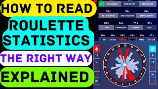 HOW TO READ ROULETTE STATISTICS | THE RIGHT TECHNIQUE | EXPLAINED