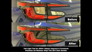 Crux Moto Tail Light Tint install for 2024 + Subaru Impreza & Crosstrek