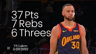 Stephen Curry 37 Pts, 7 Rebs, 6 Threes vs Lakers | FULL Highlights