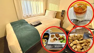 $0 Too Many Free Offerings! Private Room Best Hotel in Tokyo Japan🍷🍳Onsen Hotel Intergate  Kyobashi