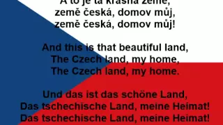 Česká hymna - Czech anthem - Tschechische Nationalhymne (lyrics, text)