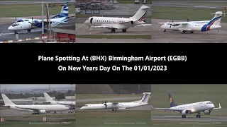 (4K) Plane Spotting At (BHX) Brimingham Airport (EGBB) On New Years Day On The 01/01/2023