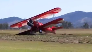 Scaring myself - Tail Wheel Flying - Strong Gusting Cross Wind - Ground Loop Risk