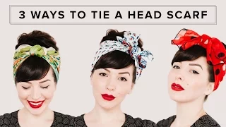 3 WAYS TO TIE A HEAD SCARF | Hair Tutorial