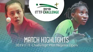 Lisa Lung vs Esther Orbamise | 2019 ITTF Nigeria Open Highlights (U21 1/4)