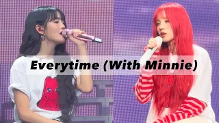 [Everytime(With Minnie)] Lyrics (G)-idle Yuqi solo debut stage [YUQ1] FAN SHOWCASE 240423