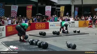 Martins Licis vs Mark Felix - Dumbbell - Worlds Strongest Man 2018 Qualifiers