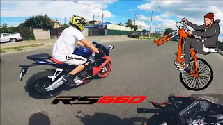 aprilia rs honda cbr 125 motovlog ,cocoi incearca un wheelie🤣