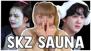 reaction to ♡ SKZ 사우나 (SKZ SAUNA) #1｜[SKZ CODE] ♡