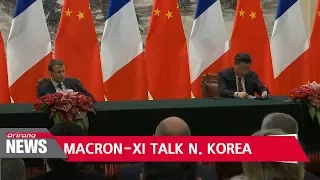 Macron, Xi agree to cooperate on easing tensions on Korean peninsula