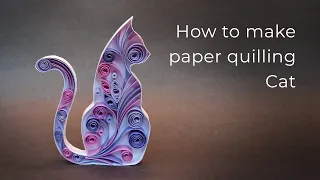 How to make a paper quilling cat
