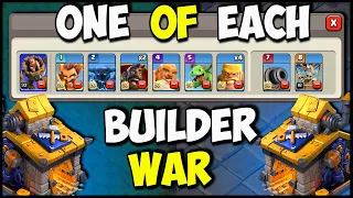 Must Use ONE of EVERY Troop in this BUILDER WAR!!