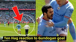 Ten Hag reaction to Gundogan goal vs Man United