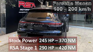 Porsche Macan 2.0 | Stage 1 RSA Motorsports Tune | 100 - 200 km/h Acceleration | 245 to 290 hp +50NM