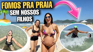 MERGULHEI NO MAR GRÁVIDA PELA PRIMEIRA VEZ!!! *OLHA ISSO* 😱🏝️🌊