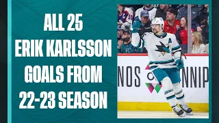 All 25 Goals from of Erik Karlsson's 101 point 2022-2023 NHL Season!