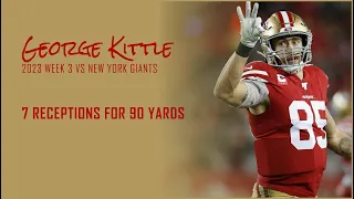 George Kittle Every Target and Catch vs New York Giants | 2023 Week 3 | Fantasy Football Film